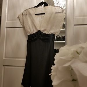 Black and white mini dress
